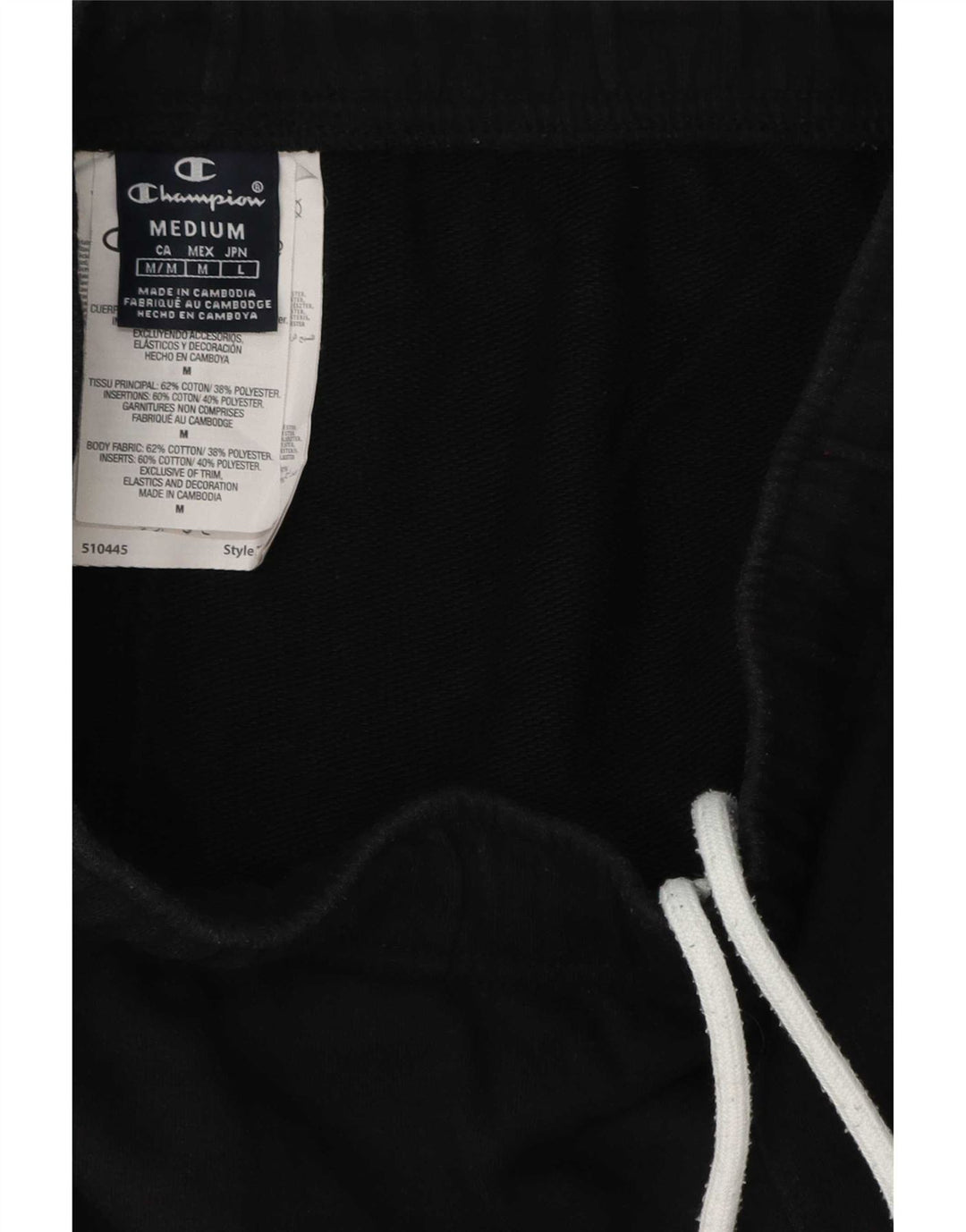 Champion Herren-Sportshorts aus mittelschwerer schwarzer Baumwolle