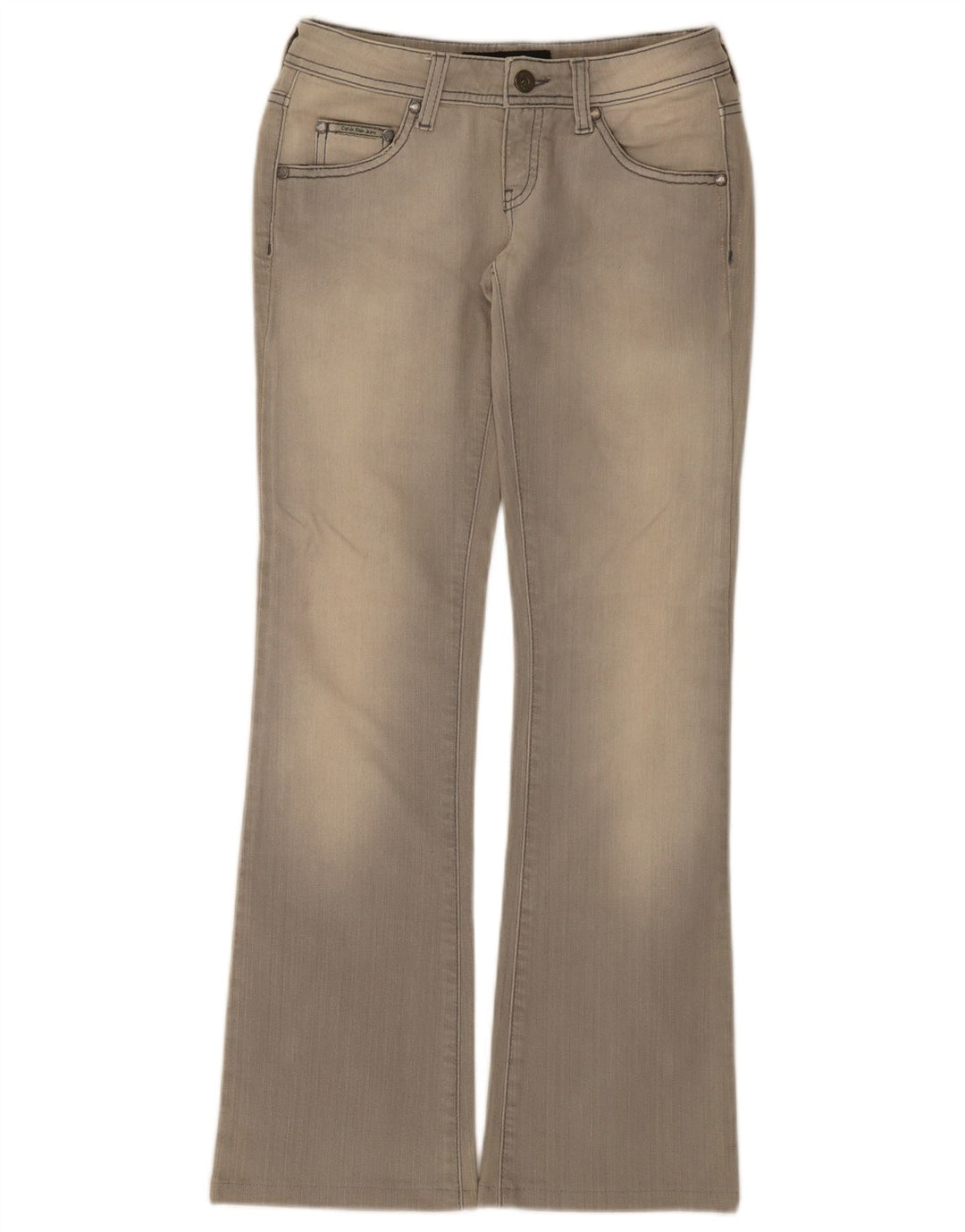Calvin Klein Damen Bootcut Jeans W26 L30 Graue Baumwolle