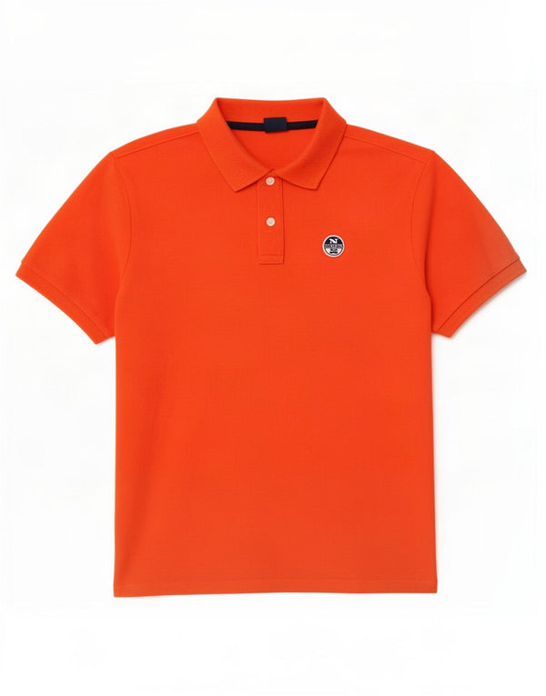North Sails Herren Poloshirt Small Orange Baumwolle