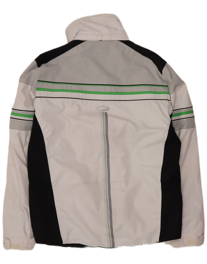 West Scout Herren-Windbreaker-Jacke, UK 44 2XL, weißes Colourblock-Polyester