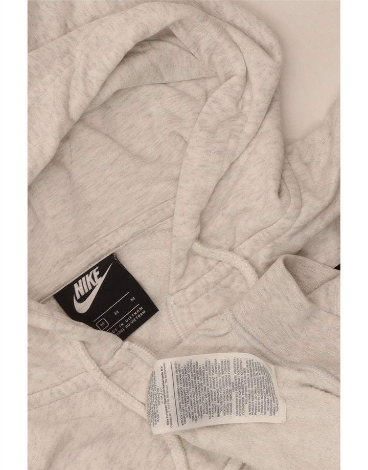 Nike Womens Crop Oversized Zip Hoodie Pullover UK 14 Mittelgrau gestreift