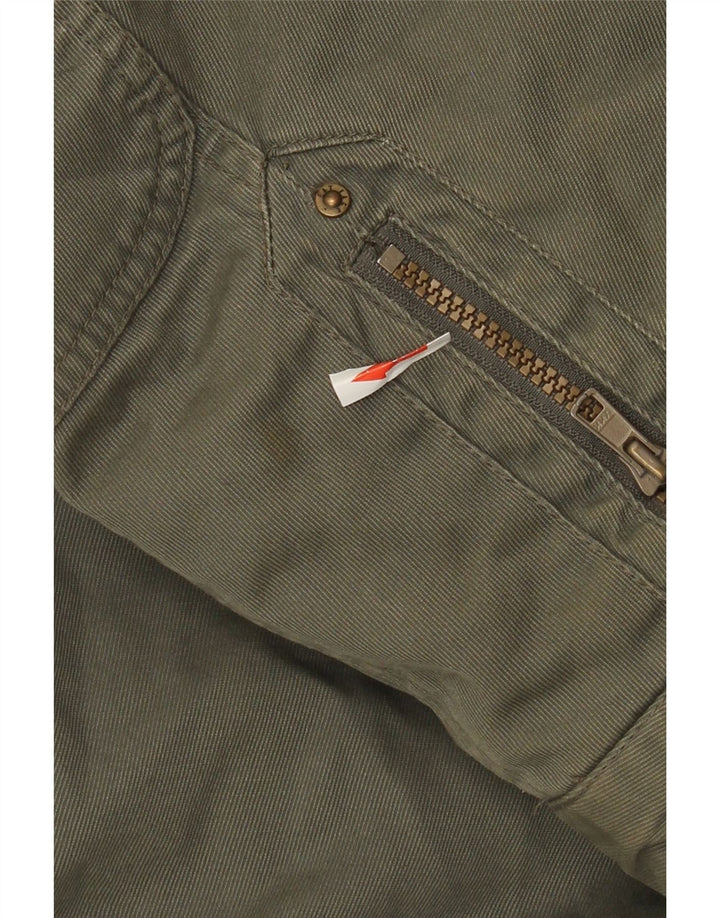 Fat Face Herren Utility-Jacke UK 44 2XL Khaki Baumwolle