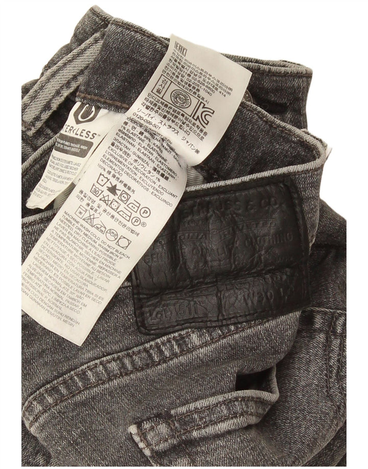 Levi's Herren 511 Slim Jeans W30 L34 Graue Baumwolle