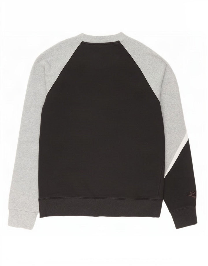 Nike Herren-Sweatshirt mit Grafik, mittelgroß, Schwarz, Colourblock-Baumwolle