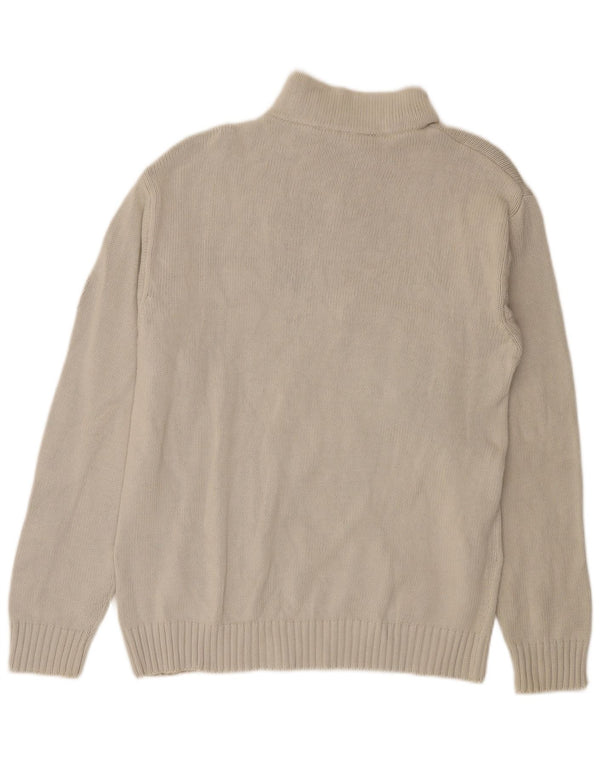 Murphy & Nye Herren-Pullover mit Reißverschluss am Hals, mittelbeige Baumwolle