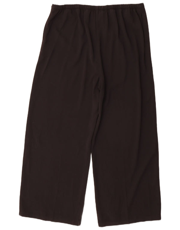 Marks & Spencer Damen-Hose mit weitem Bein, UK 20, 2XL, W42, L30, Schwarz, Polyester