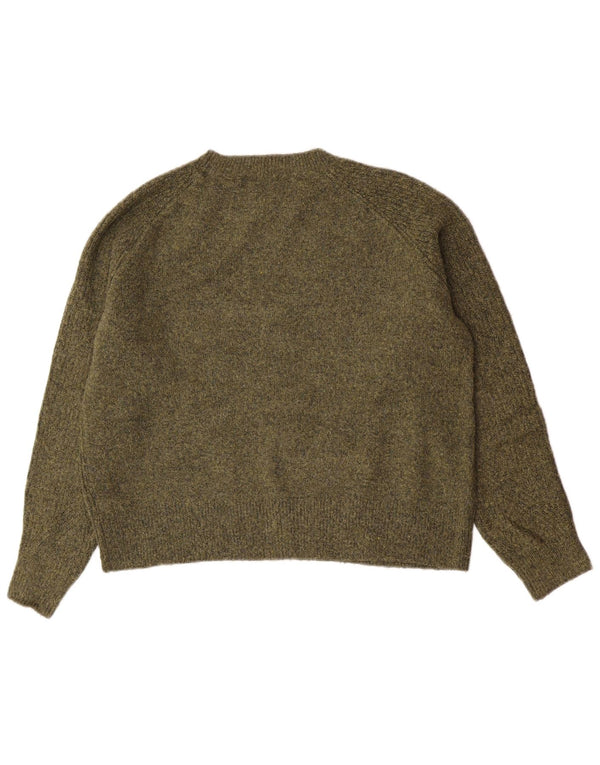 Marks & Spencer Damen-Pullover mit Rundhalsausschnitt, Gr. 14, mittelkhakimeliert
