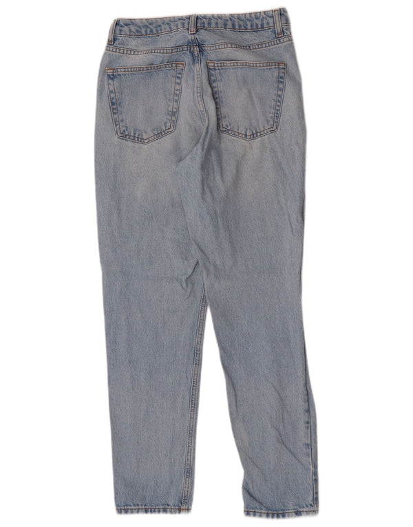 Topshop Damen Mom High Rise Tapered Jeans W28 L28 Blaue Baumwolle