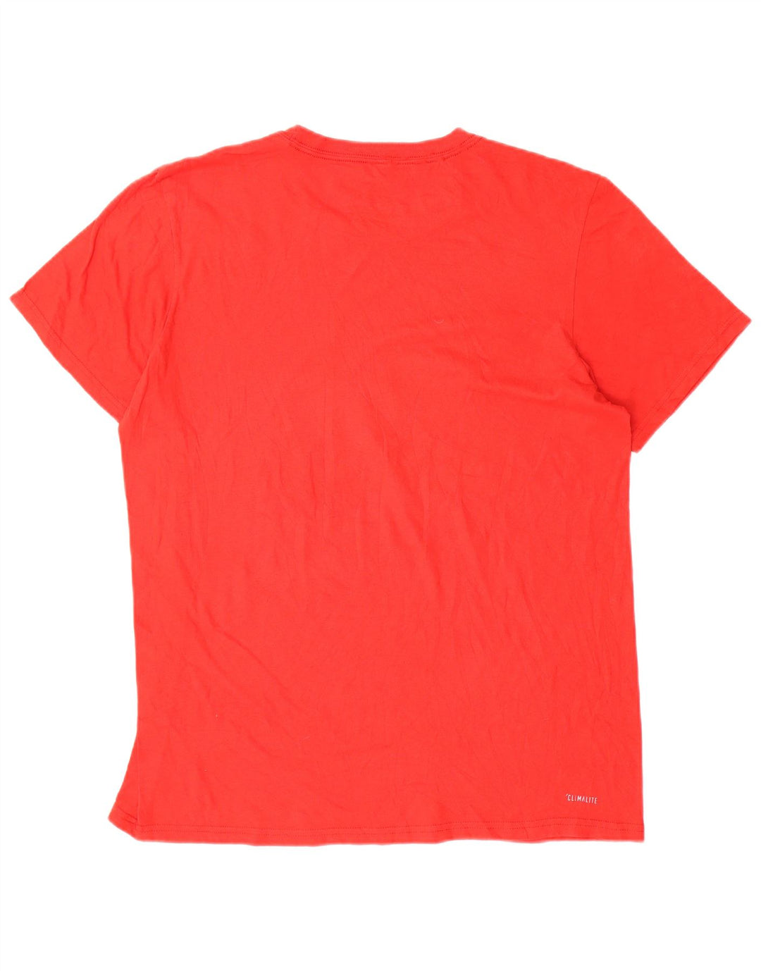 Adidas Herren Climalite Graphic T-Shirt Top Großes rotes Polyester
