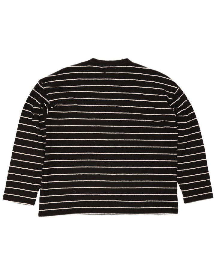 All Saints Damen-Übergröße, UK 16, großes, schwarz gestreiftes Polyester