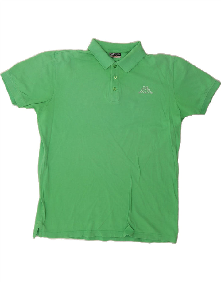 KAPPA Mens Polo Shirt Large Green Cotton Vintage Kappa and Second-Hand Kappa from Messina Hembry 