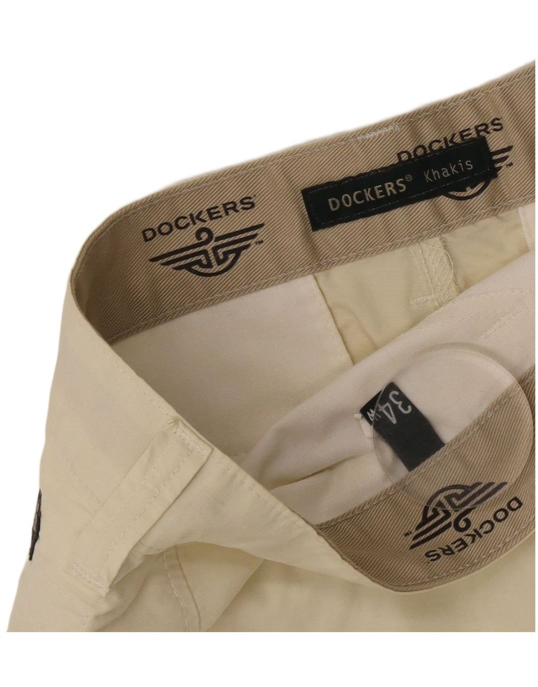 Dockers Herren Khakis Cargo Shorts W34 Große Beige Baumwolle