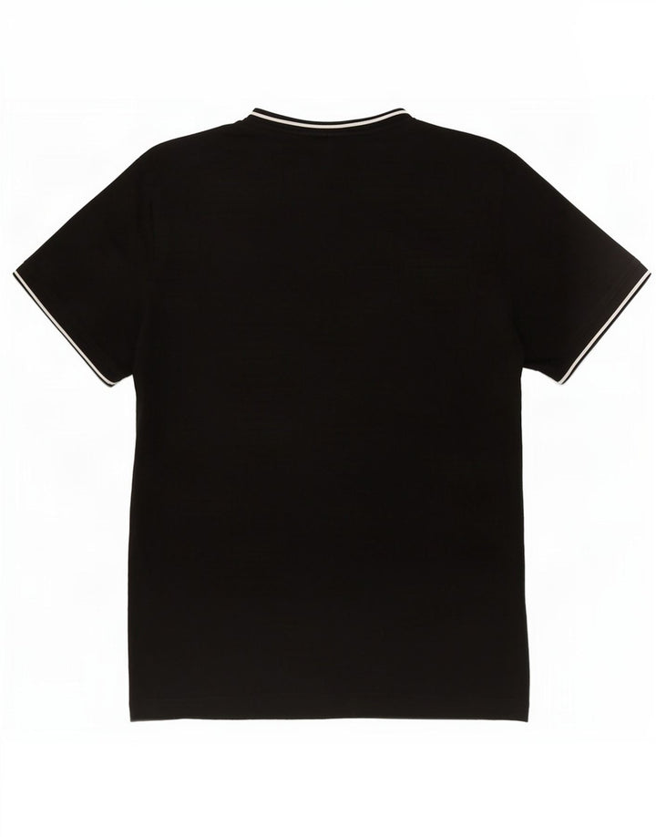 Fred Perry Herren T-Shirt Top Medium Schwarz Baumwolle