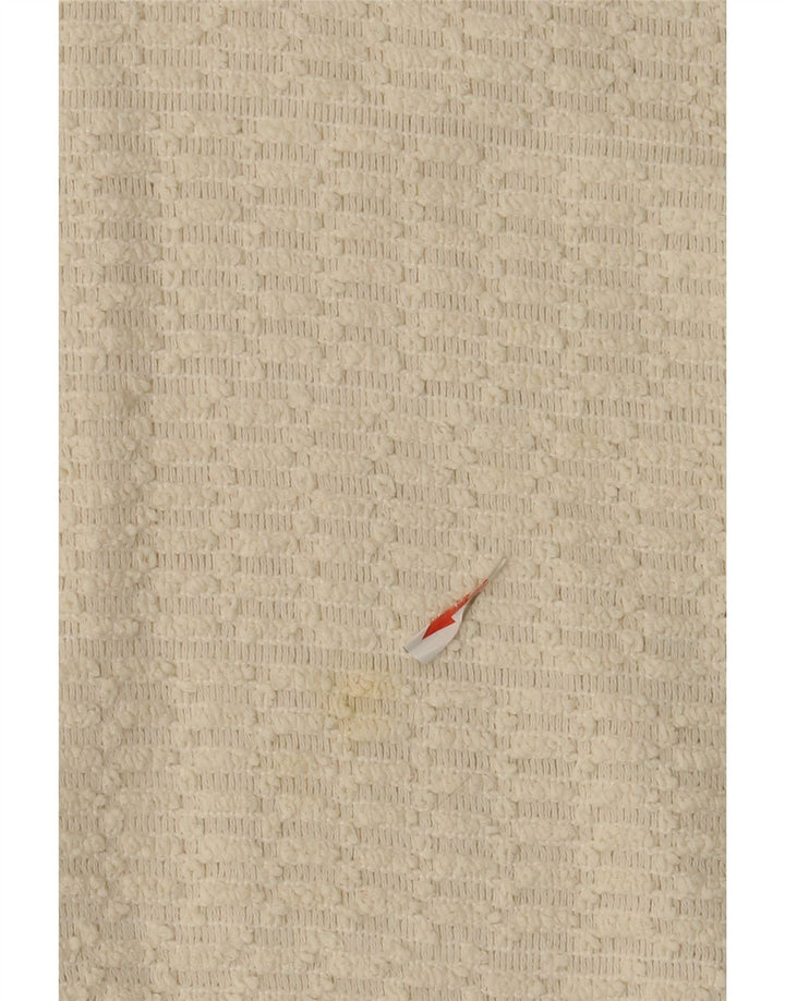 Zara Damen Crop Rollkragenpullover Pullover UK 14 Medium Off White