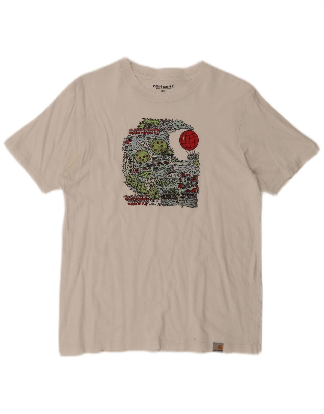 Carhartt Herren Grafik T-Shirt Top XS Weiß