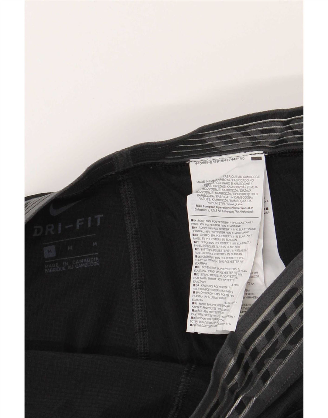 Nike Herren Dri Fit Graphic Leggings Mittelschwarzes Polyester