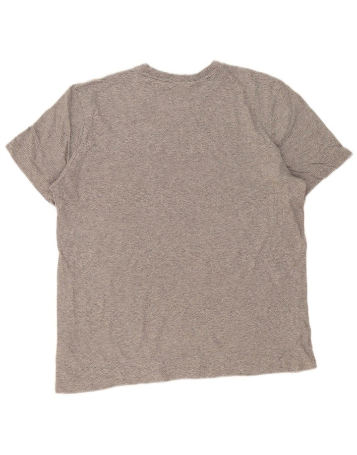 Reebok Herren T-Shirt Top Large Grau Colourblock Baumwolle