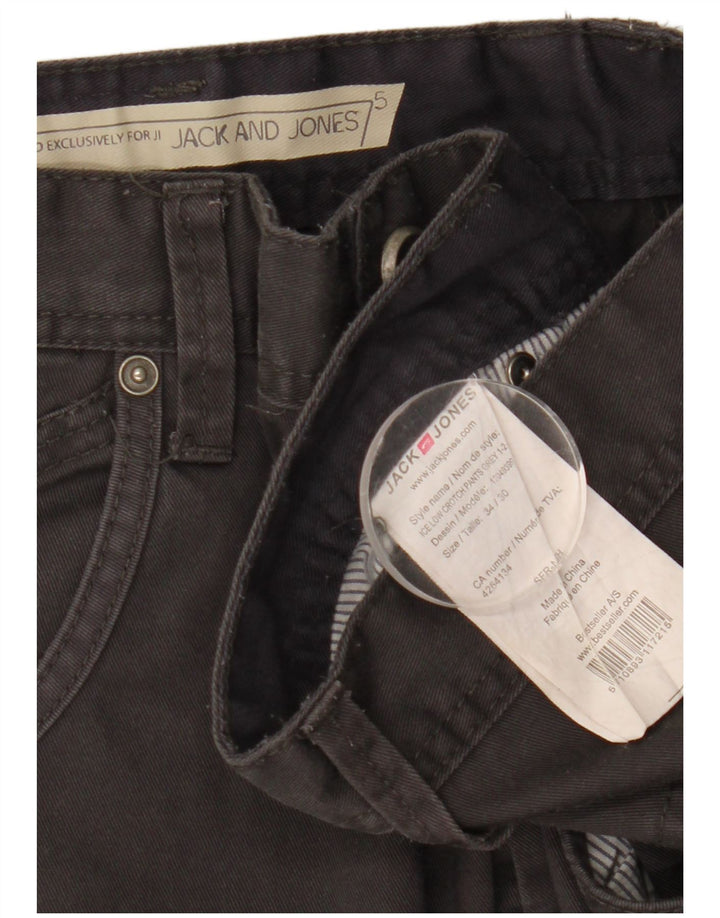 Jack & Jones Herren Slim Freizeithose W34 L25 Schwarz Polyester