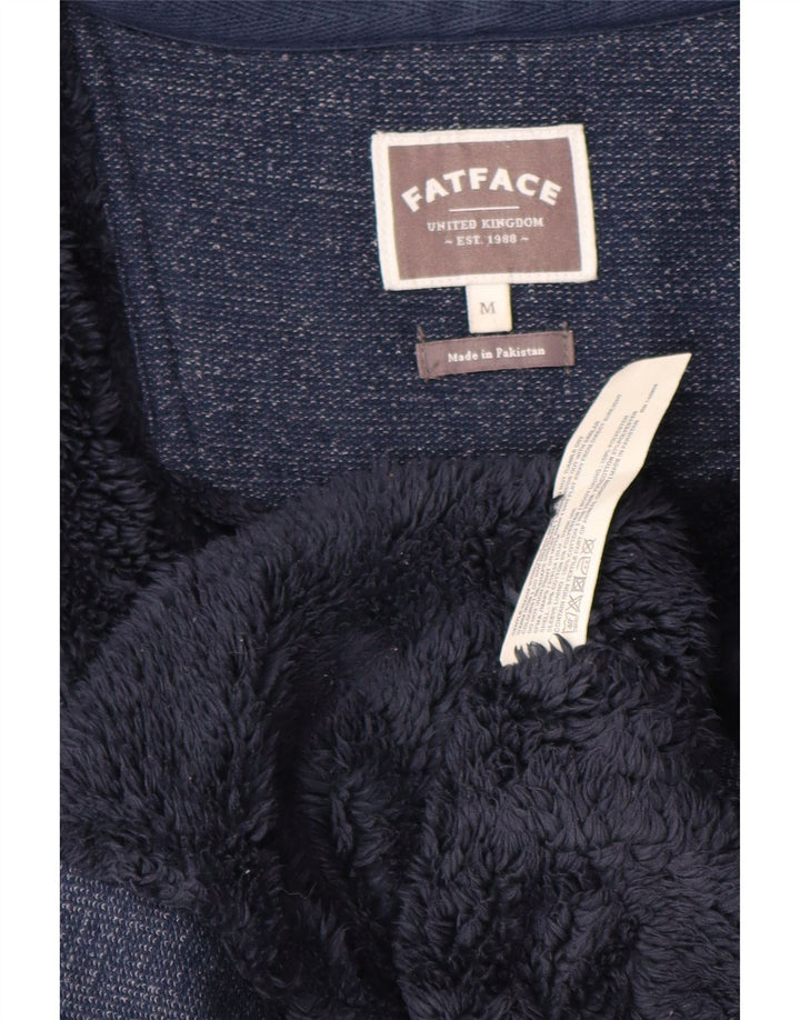 FAT FACE Herren-Kapuzenpullover mit Reißverschluss, mittelblaue Baumwolle