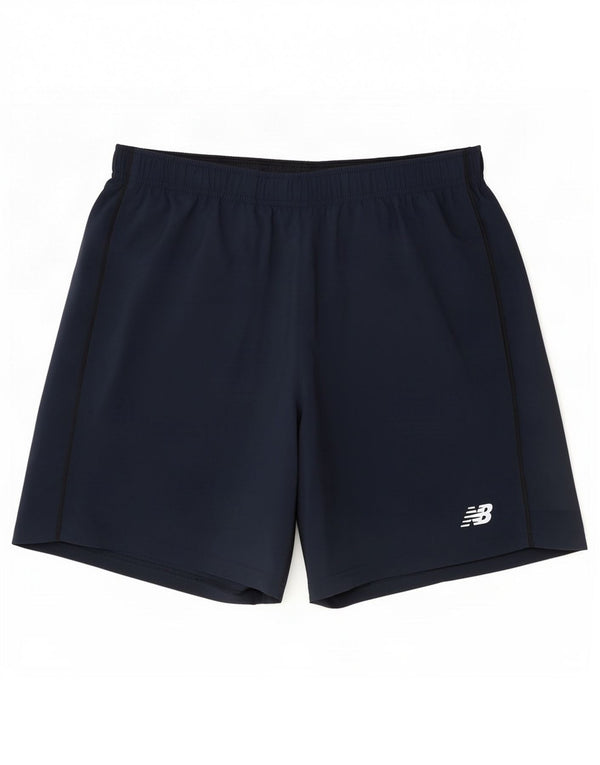 New Balance Herren Sportshorts XL Marineblau Polyester