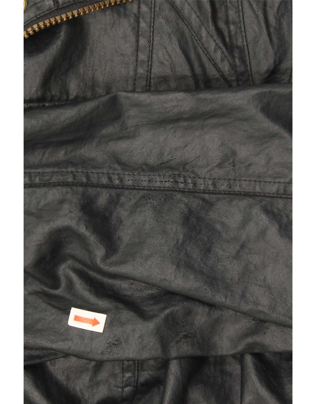 Barbour Damen Militärjacke aus Kunstleder, UK 14, Größe L, Schwarz, Polyester