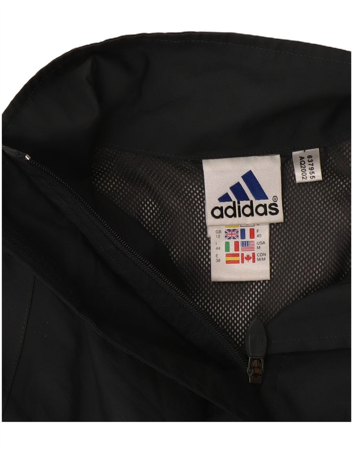 Adidas Damen Übergroße Regenjacke UK 12 Mittelgraues Polyester