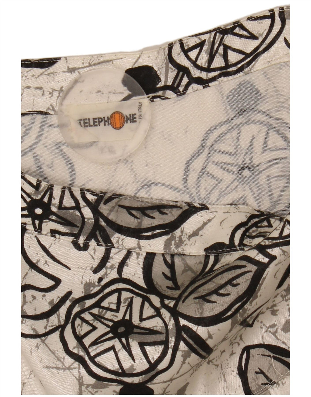 Vintage Damen Midi Faltenrock W29 Mittelweiß geblümt