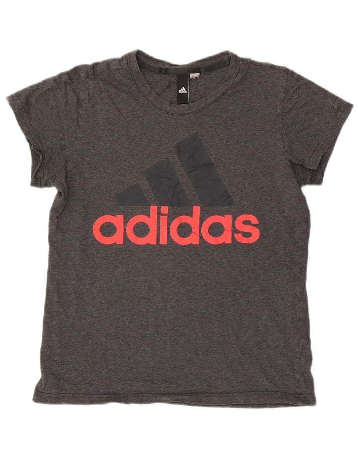 Adidas Damen Graphic T-Shirt Top UK 10 Small Grau