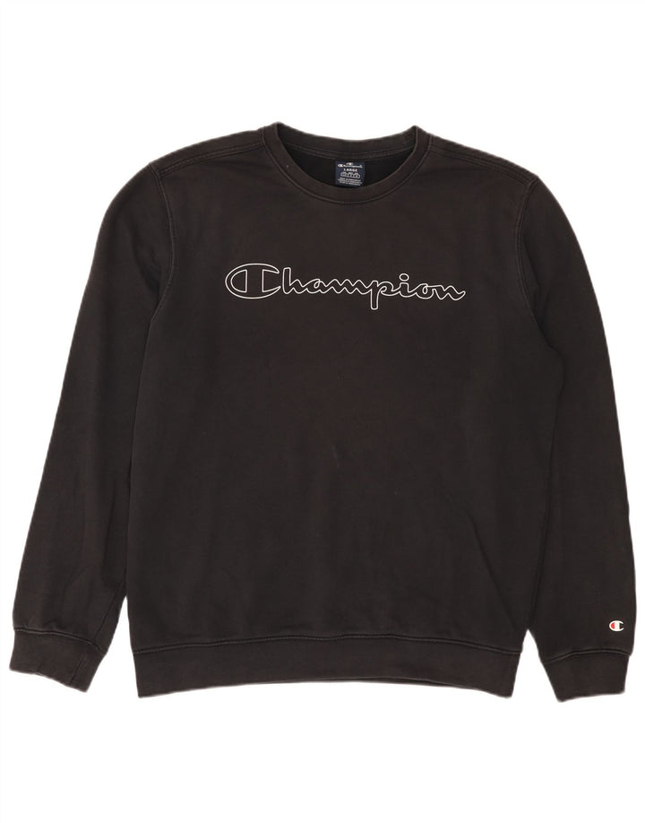 Champion Herren-Sweatshirt mit Grafik, groß, aus schwarzer Baumwolle