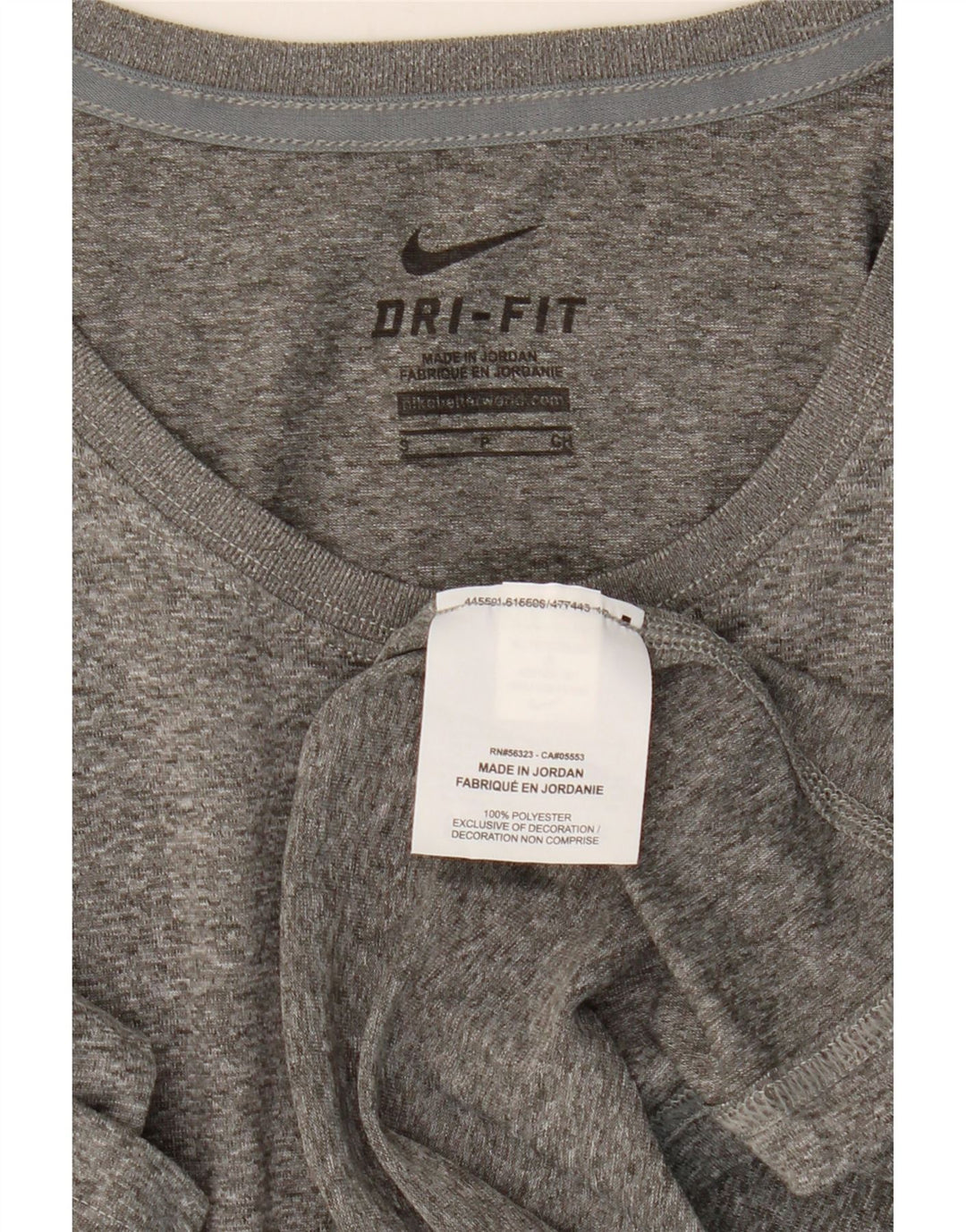 NIKE Damen Dri Fit Top Langarm UK 10 Small Grau geflecktes Polyester