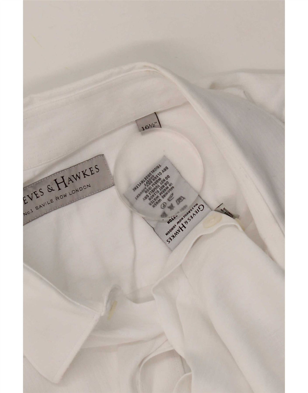 Gieves & Hawkes formelles Herrenhemd, Größe 16 1/2 Large, weiße Baumwolle