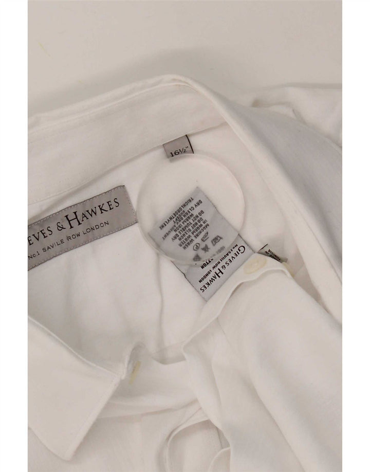 Gieves & Hawkes formelles Herrenhemd, Größe 16 1/2 Large, weiße Baumwolle