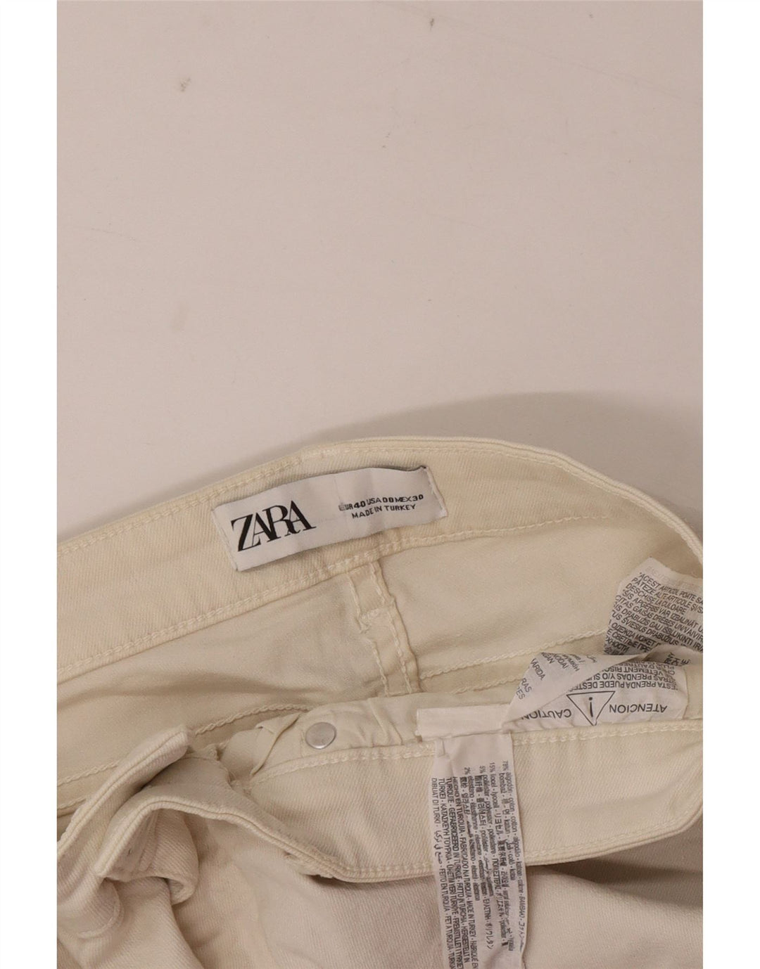 Zara Damen Skinny Jeans EU 40 Medium W30 L25 Weiße Baumwolle
