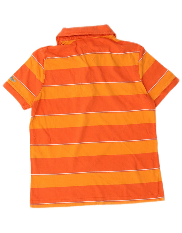 Tommy Hilfiger Rugby-Poloshirt für Jungen, 7–8 Jahre, XS, orange gestreift, Baumwolle