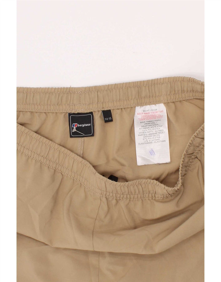Badeshorts für Jungen von Berghaus, 14–15 Jahre, Beige, Colourblock-Polyester