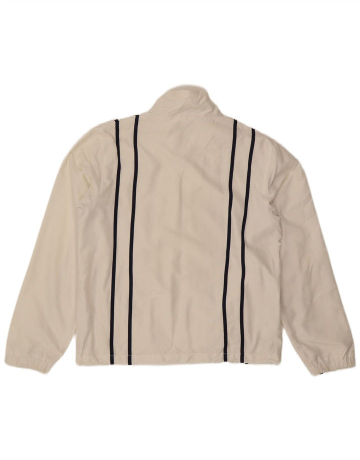 Fila Herren-Trainingsanzug-Top-Jacke, mittelweißes Polyester