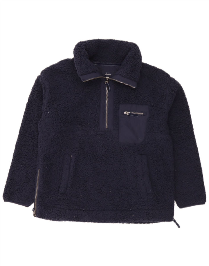 Joules Damen-Fleecepullover mit Reißverschluss am Hals, UK 14, Größe L, Marineblau, Polyester