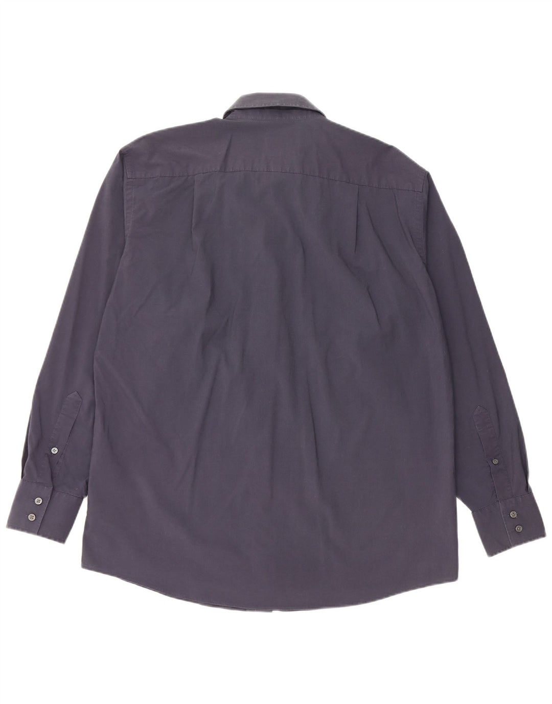 CALVIN KLEIN Mens Shirt Size 42 16 1/2 Large Navy Blue Cotton