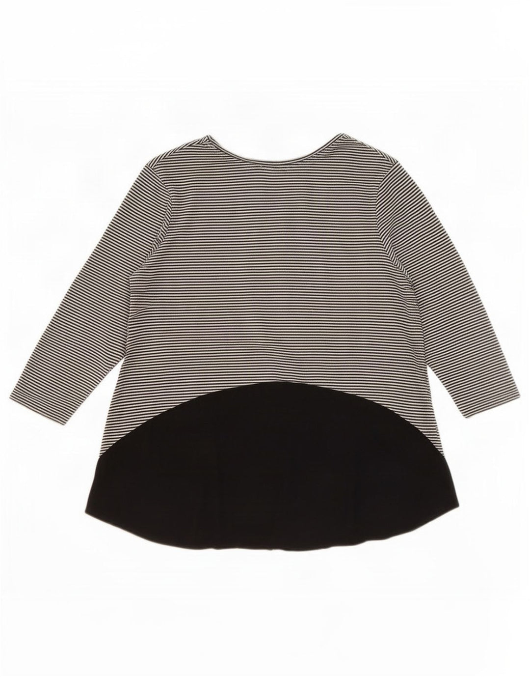 Zara Damen-Top mit 3/4-Ärmeln, UK-Größe 10, Größe S, Schwarz, Nadelstreifen-Polyester