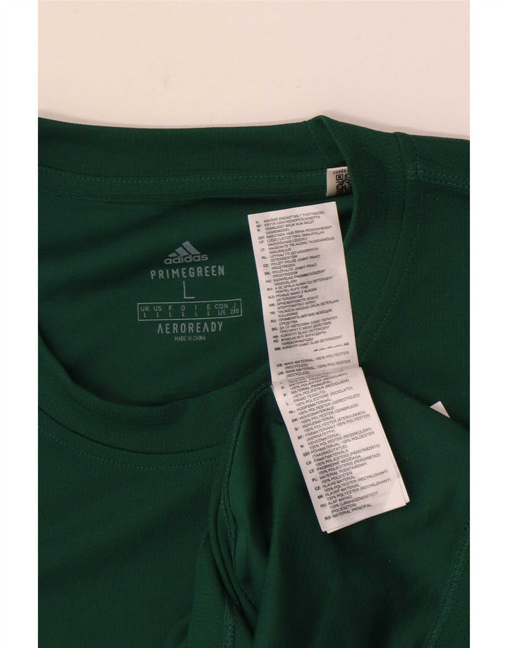 Adidas Herren Aeroready T-Shirt Top Large Grün Polyester