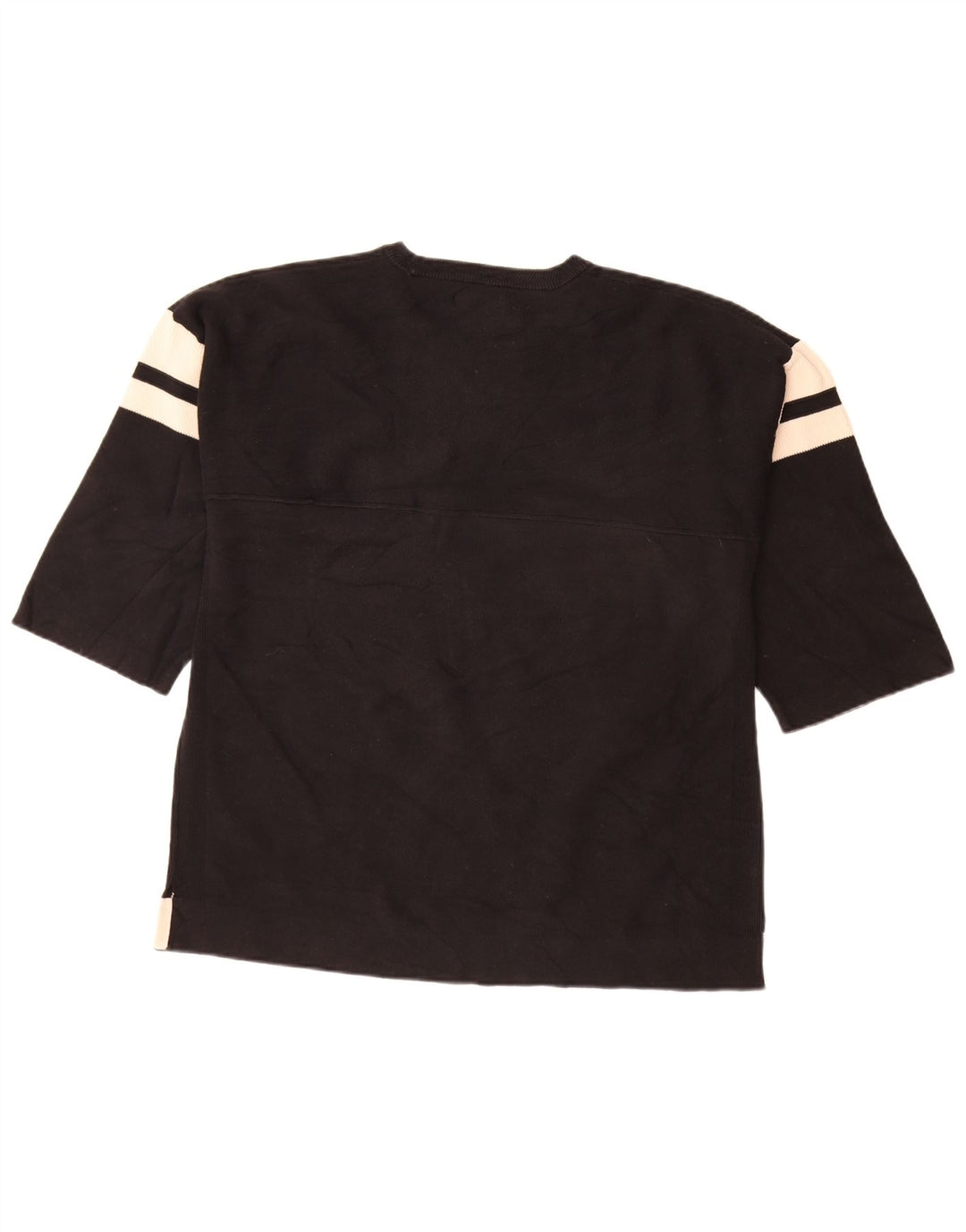 Zara Herren-Top, 3/4-Ärmel, groß, schwarz gestreift