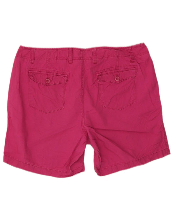 Eddie Bauer Damen Chinoshorts US 14 XL W34 Rosa Baumwolle