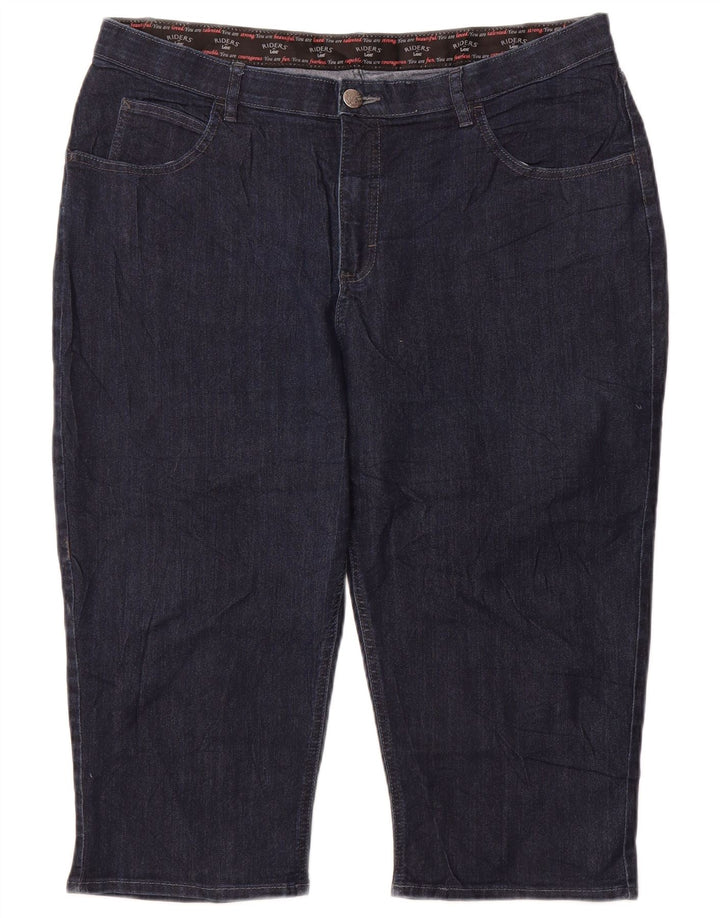 Lee Damen Riders Capri-Jeans, US 20, 3XL, W40, L20, Marineblau, Baumwolle