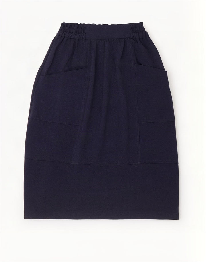 Zara Damen ausgestellter Rock, Größe S, W26, Marineblau, Polyester