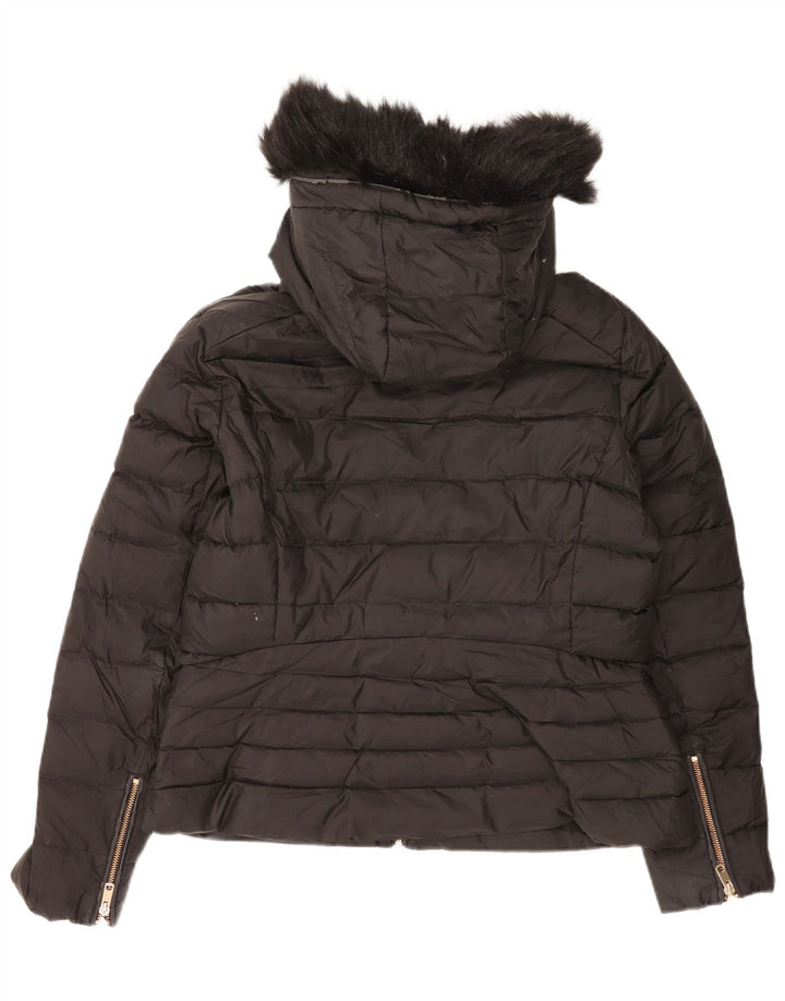 Zara Damen-Jacke mit Kapuze, gepolstert, UK 18, XL, Schwarz, Polyester