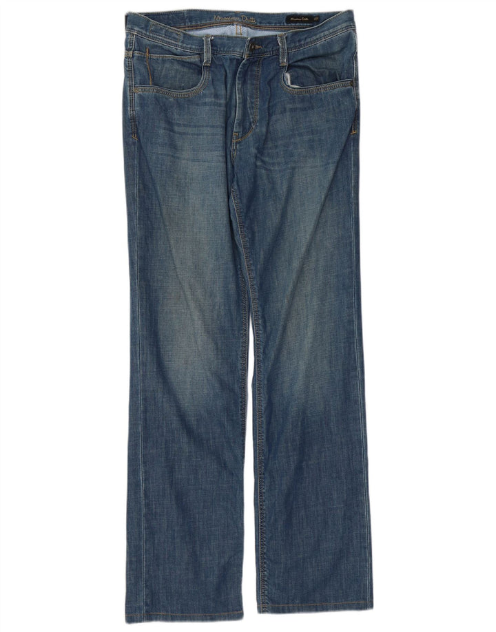 Massimo Dutti Herren Straight Jeans EU 42 Large W32 L32 Blaue Baumwolle