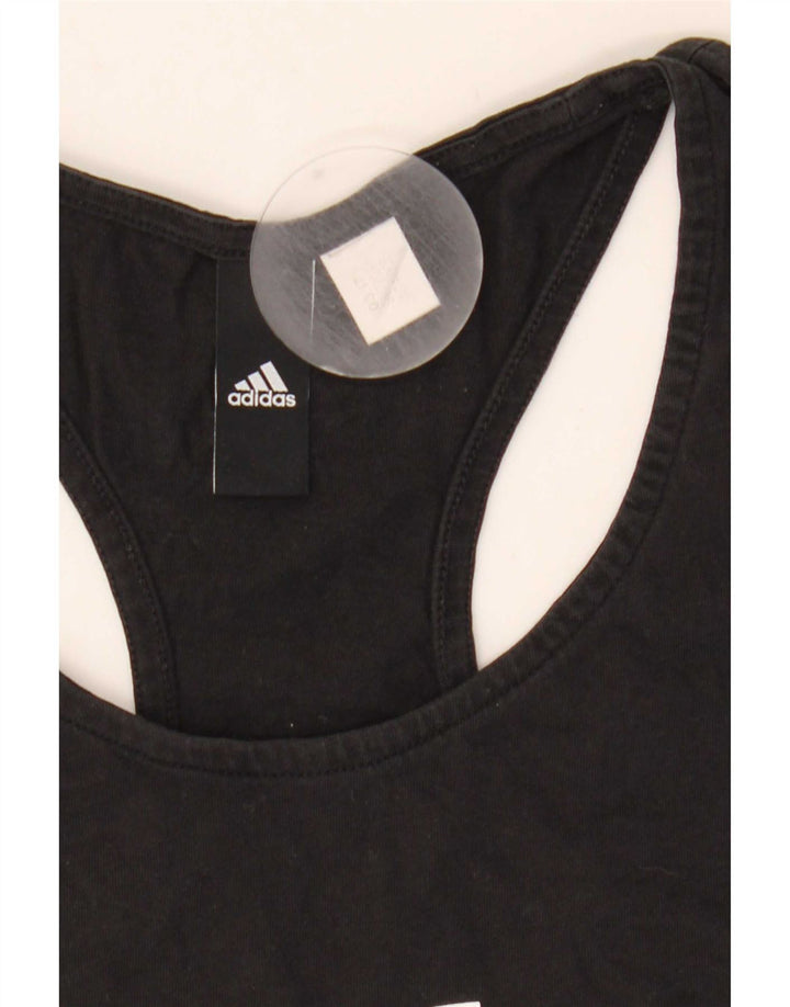 Adidas Damen Graphic Vest Top UK 8 Small Schwarz