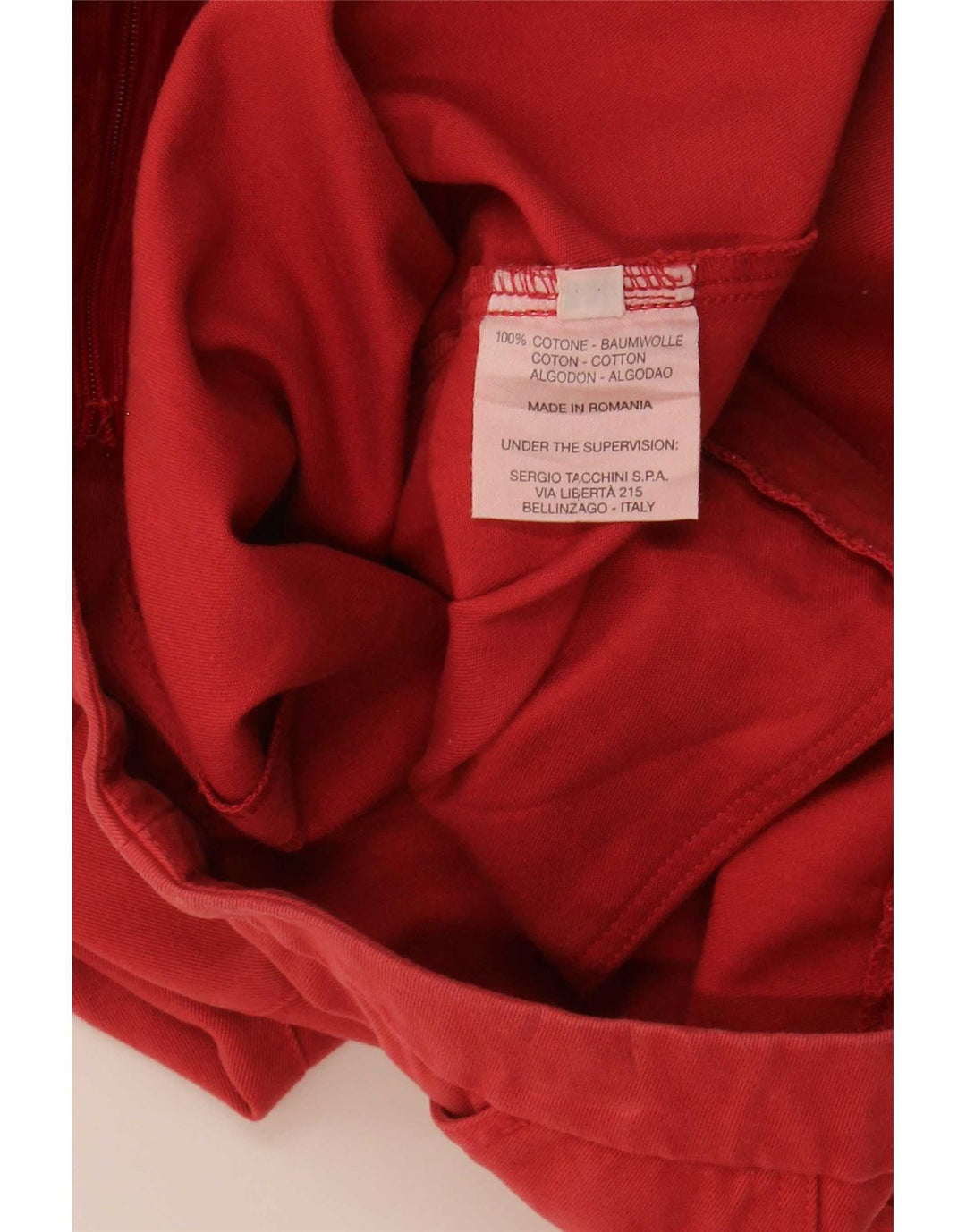 Sergio Tacchini Damen A-Linienrock IT 42 Medium W30 Rote Baumwolle