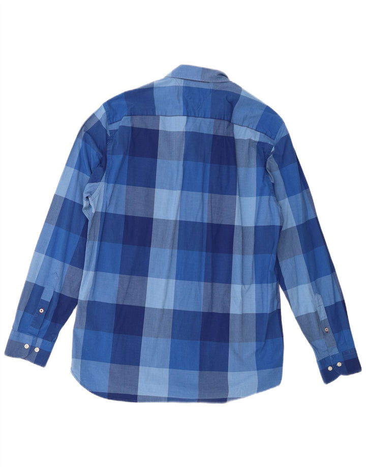 Tommy Hilfiger Herren-Hemd mit normaler Passform, große blaue Gingham-Baumwolle