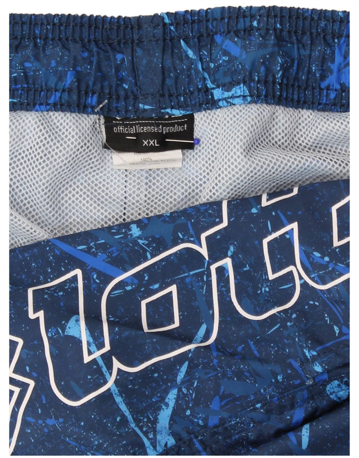 Lotto Herren-Badeshorts mit Grafik, 2XL, Marineblau, geometrisch, Polyester